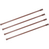 Tension Rods, 4 Pack 15.7-28 Inches Adjustable Spring Steel Cupboard Bars Tension Curtain Rod Shower Rod Extendable Width - Wood Grain
