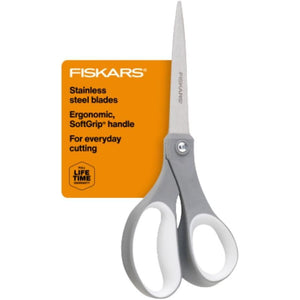 Fiskars All Purpose Scissors, High Performance Cutting, Stainless Steel Blades, Ergonomic and Comfort Handles, Perfect for Arts and Crafts and the Office, Scissors for Office