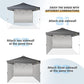 Buy now LAUSAINT HOME 10x10 Instant SunWall for Gazebo Pop up Canopy, 1 Pack Sidewall with Removable Velcro Straps for Outdoor Canopies Tent，UV30+ (Gray) at indiglob india