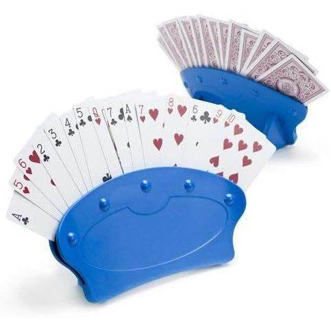 Brybelly Set of 2 Hands-Free Playing Card Holders with Tabletop Stand | Holds Up to 15 Poker Cards | for Kids, Little Hands & Arthritis - My Store