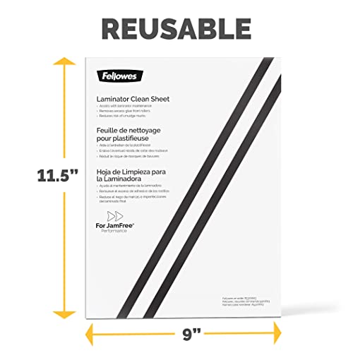 Buy now Fellowes Laminator Cleaning Sheets, 10 Pack, 8.5 x 11 in at indiglob india