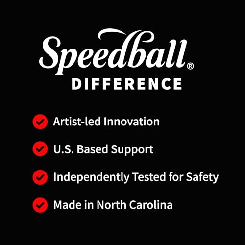 Buy now Speedball Premium Block Printing Ink Set - 6 Colors for Fabric and Paper - Water Soluble Oil Based Ink - 1.25 oz Each - Non Toxic Art Supplies at indiglob india
