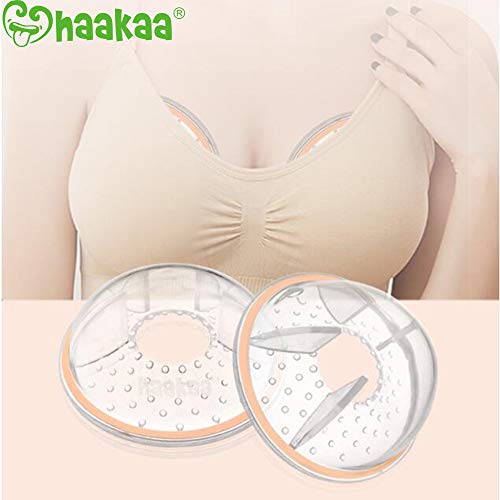 Buy now haakaa Breast Milk Collector Breast Shells Breast Milk Catcher Milk Savers Nipple Shells for Breastfeeding, Reusable & Easy to be Placed Under Bras, 2 Pack at indiglob india