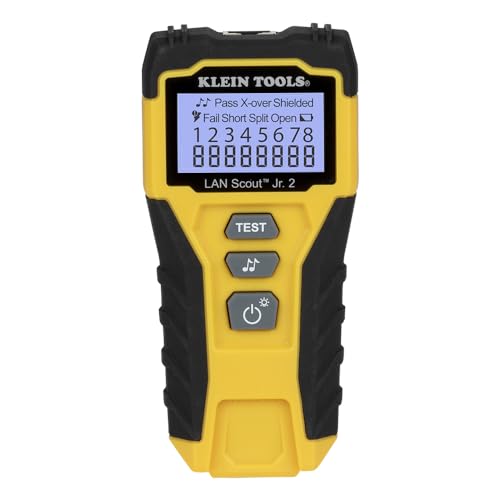 Buy now Klein Tools 80072 RJ45 Cable Tester Kit with LAN Scout Jr. 2, Coax Crimper / Stripper / Cutter Tool and 50-Pack Pass-Thru Modular Data Plugs at indiglob india