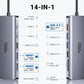 Buy now USB C Docking Station Dual Monitor,USB C Dual Monitor 2 HDMI Adapter,Triple Display 4K HDMI&VGA,10Gbps Data Transfer,14 in 1-3USB3.0&2USB2.0,Gigabit Ethernet,100W PD,SD/TF Card Reader,3.5mm Audio at indiglob india