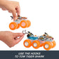Buy now Hot Wheels Monster Trucks Multipack, 1:64 Scale Mega-Wrex & Tiger Shark Toy Trucks with Big Rigs in Matching Power Smashers Deco at indiglob india