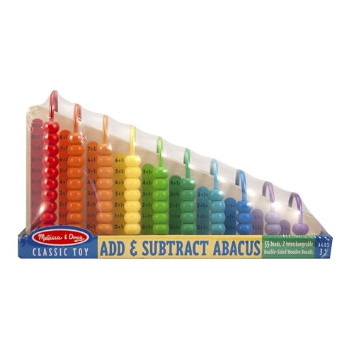 Buy now Melissa & Doug Add & Subtract Abacus - Educational Toy with 55 Colorful Beads and Sturdy Wooden Construction at indiglob india