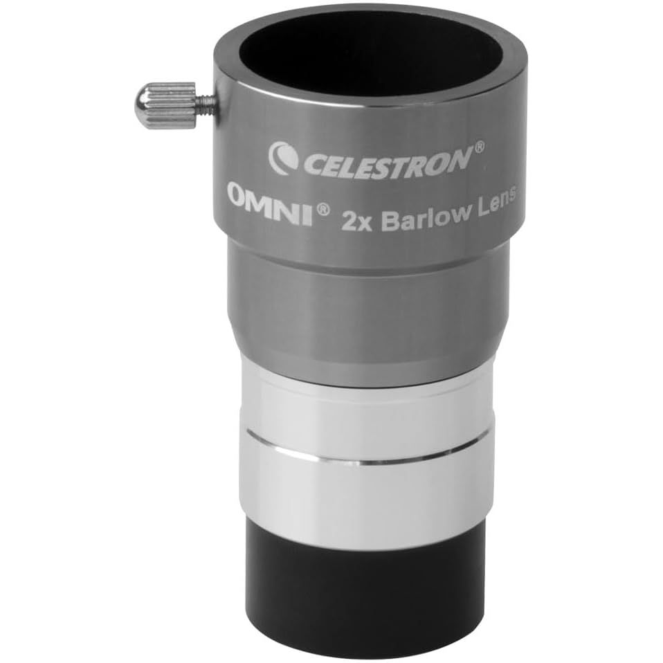 Celestron 93326 Omni Barlow Lens, Silver, 2 x 1.25 Inch