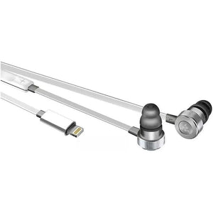 Razer Hammerhead Earbuds for iOS: DAC - Custom-Tuned Dual-Driver Technology - In-Line Mic & Volume Control - Aluminum Frame - Lightning Connector - Mercury White