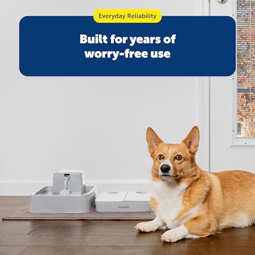 Buy now PetSafe Analog 2 Meal Programmable Pet Feeder, Automatic Dog and Cat Feeder - Dry or Semi-Moist Pet Food Dispenser, Slow Feed Portion Control (3 Cup/16 Ounce Total Capacity), Tamper-Resistant Design at indiglob india