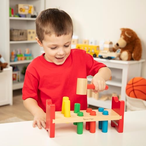 Buy now Melissa & Doug Deluxe Wooden Pound-A-Peg Toy With Hammer - FSC Certified at indiglob india