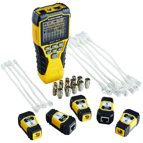 Buy now Klein Tools VDV501-853 Coaxial Cable Tester, Scout Pro 3 with Test-n-Map Remote, Includes Remotes #2 - #6, Tests Voice, Data and Video Cable at indiglob india