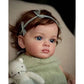 Pinky Reborn 23Inch Reborn Toddler Dolls Girl,Lifelike Newborn Baby Dolls Silicone Weighted Body,Toy for Kids Age 3+ (Milky Green Toddler Girl)