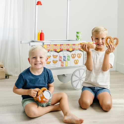Buy now Melissa & Doug Snacks & Sweets Food Cart with Play Food, Wooden Toys & Kids Play Kitchen Accessories, Preschool Learning Toys for Girls & Boys 3+ at indiglob india