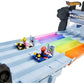 Buy now Hot Wheels Mario Kart Rainbow Road Raceway 8-Foot Track Set with Lights & Sounds & 2 1:64 Scale Vehicles, Race with 5-Track Colorful Course with 2 Configurations at indiglob india