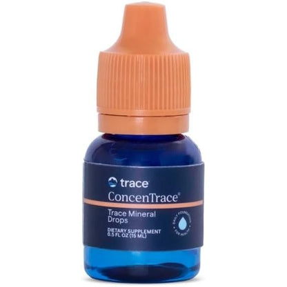 Trace Minerals ConcenTrace Trace Mineral Drops - Liquid Supplement for Bone & Joint Support - Aids Hydration & Electrolyte Restoration - Unflavored, 0.5 fl oz (6 Servings)