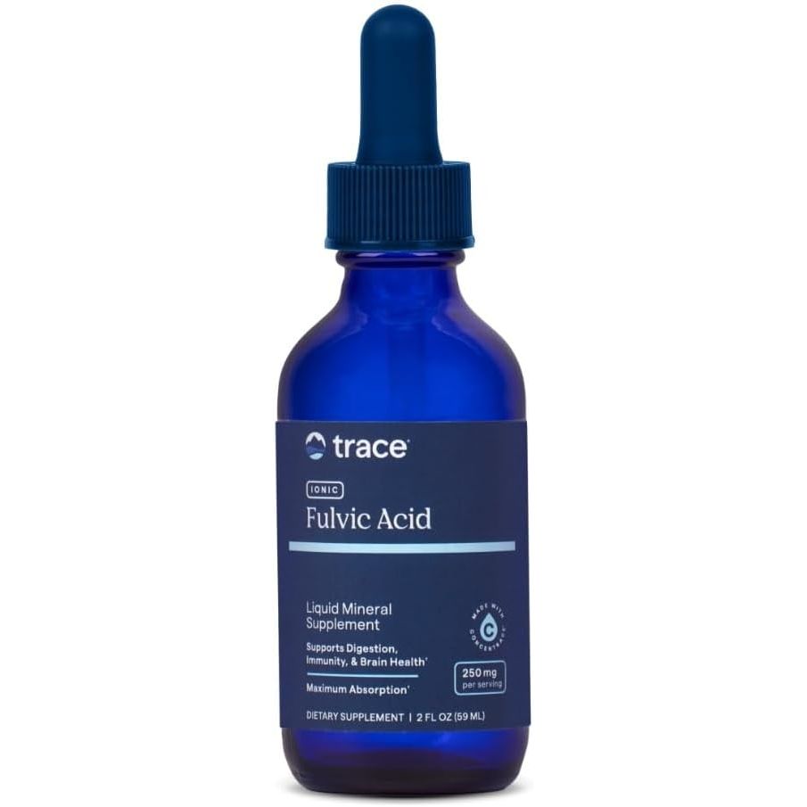 Trace Minerals Ionic Fulvic Acid 250mg - Essential Mineral Supplement to Support Hydration & Energy Production - Aids Muscle Endurance - Liquid Supplement for Healthy Digestion - 2 fl oz (59 Servings)