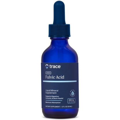 Trace Minerals Ionic Fulvic Acid 250mg - Essential Mineral Supplement to Support Hydration & Energy Production - Aids Muscle Endurance - Liquid Supplement for Healthy Digestion - 2 fl oz (59 Servings)
