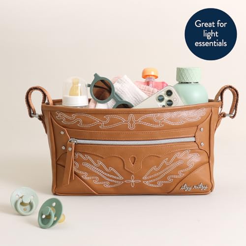 Buy now Itzy Ritzy Adjustable Stroller Caddy and Organizer Bag Featuring Front Zippered Pocket, 2 Built-In Interior Pockets & Adjustable Straps to Fit Nearly Any Stroller (Saddle) at indiglob india