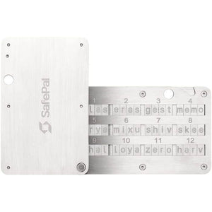 SafePal Cypher - Steel Crypto Seed Backup, Metal Cold Storage, Steel Bitcoin Wallet, Store up to 24 Seed Words, Compatible with BIP39 Crypto Wallets, Ledger, Trezor, KeepKey