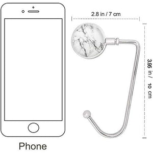 LESHIRY Purse Hanger, Bag Hanger, Handbag Storage Decor Table Hook for Women (White+Black Marble)