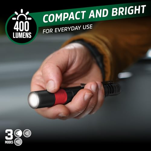 Buy now Energizer X-400 Pen light Flashlight Rechargeable, Bright Penlight IPX4 Water-Resistant, Lightweight and Durable, Rechargeable Flashlight, USB Charging Cable Included at indiglob india