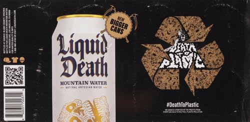 Buy now Liquid Death Sparkling Mountain Water, Real Mountain Source, Ice-Cold Cans, Infinitely Recyclable, 12 Fl Oz (Pack of 12) at indiglob india