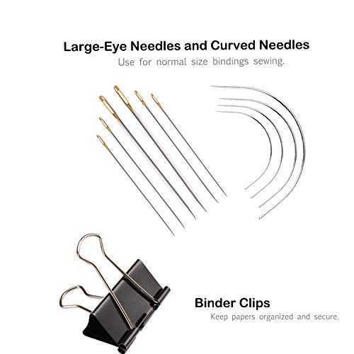 Buy now Bookbinding Kit - KOOTIKO Bookbinding Supplies, Hand Book Binding Starter Tools Set with Real Bone Folder,Paper Awl, Large-Eye Needles, Glue Brush, Wax Thread for Handmade DIY Books at indiglob india