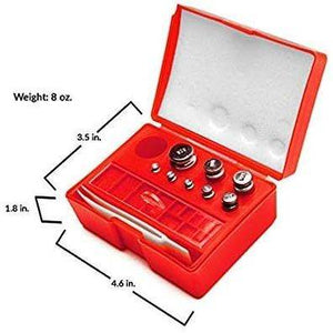 Class M2 14-Piece Small Calibration Weigh Kit Carbon Steel with Chrome Finish - Red - American Weigh Scales - My Store