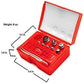 Class M2 14-Piece Small Calibration Weigh Kit Carbon Steel with Chrome Finish - Red - American Weigh Scales
