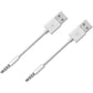 Amicable USB Date Cable Replacement for iPod Shuffle Charger Cable,(2-Pack) 3.5mm Jack/Plug to USB Power Charger Sync Data Transfer Cable for iPod Shuffle 3rd 4th 5th /6/7 Gen MP3