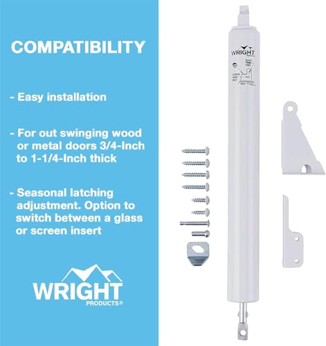 Buy now Wright Products - Standard Duty Pneumatic Screen and Storm Door Closer, White at indiglob india