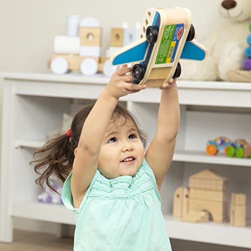 Buy now Melissa & Doug Wooden Airplane Play Set with 4 Play Figures and 4 Suitcases at indiglob india