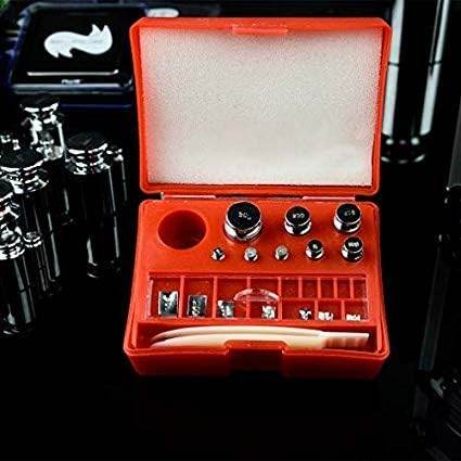 Class M2 14-Piece Small Calibration Weigh Kit Carbon Steel with Chrome Finish - Red - American Weigh Scales - My Store