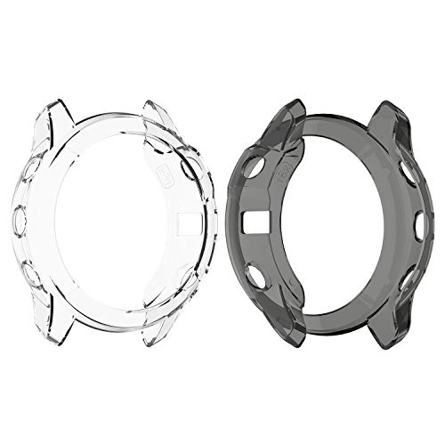Buy now RuenTech Case Cover Compatible with Garmin Fenix 6X/6X Pro/Fenix 6X Sapphire Case Protector TPU Protective Case Frame for Fenix 6X Smart Watch (Black&Transparent) at indiglob india