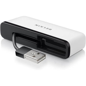 Belkin Travel 4-Port USB 2.0 Hub with Built-In Cable Management (White) - My Store