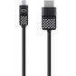 Belkin Mini Displayport to HDMI Cable 6ft - Compatible with 4k Monitors - HDMI to Displayport Cable - Connect TV & Monitors to MacBook Pro, Surface Pro & More (Black/White)