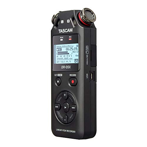 Buy now Tascam DR-05X Stereo Handheld Digital Audio Portable Recorder and USB Audio Interface, Pro Field, AV, Music, Dictation Recorder at indiglob india