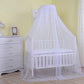 Baby Infant Toddler Bed Dome Cots Mosquito Netting Hanging Bed Net Mosquito Bar Frame Palace-Style Crib Bedding Set (White Mosquito Netting Only, Without Stand)