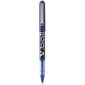 Pilot VBall Liquid Ink Rolling Ball Stick Pens, Fine Point, Blue Ink, 12-Pack (35113)