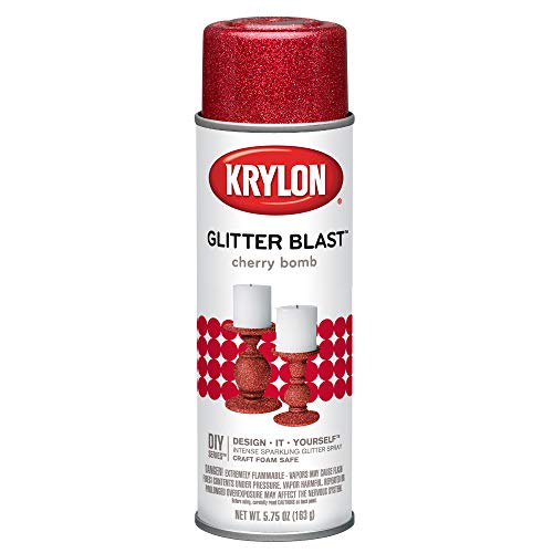 Buy now Krylon K03806A00 Glitter Blast Glitter Spray Paint for Craft Projects, Cherry Bomb Red, 5.75 oz at indiglob india