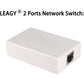 LEAGY 2 Ports Network Switch Splitter Selector Hub 2-in 1-Out or 1-in 2-Out 100M