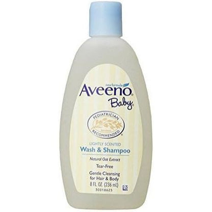Aveeno Lightly Scented Baby Wash & Shampoo 8 oz. - Pack of 6