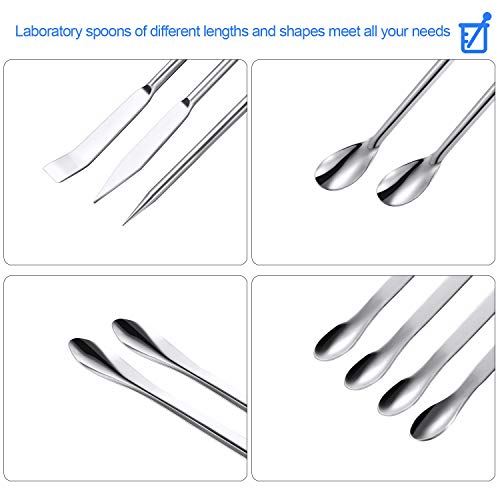 Buy now 22 Pieces Stainless Steel Lab Spatula Micro Scoop Set Laboratory Sampling Spoon Mixing Spatula for Powders Gel Cap Filler at indiglob india