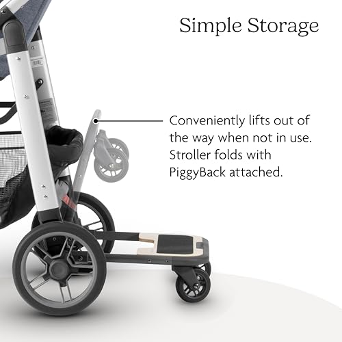 Buy now UPPAbaby Piggyback Ride-Along Board for Cruz Stroller Models 2015-2019 - Quick Attachment for Children to Stand + Stroll - 55 lbs. Weight Capacity,Black/Brown at indiglob india