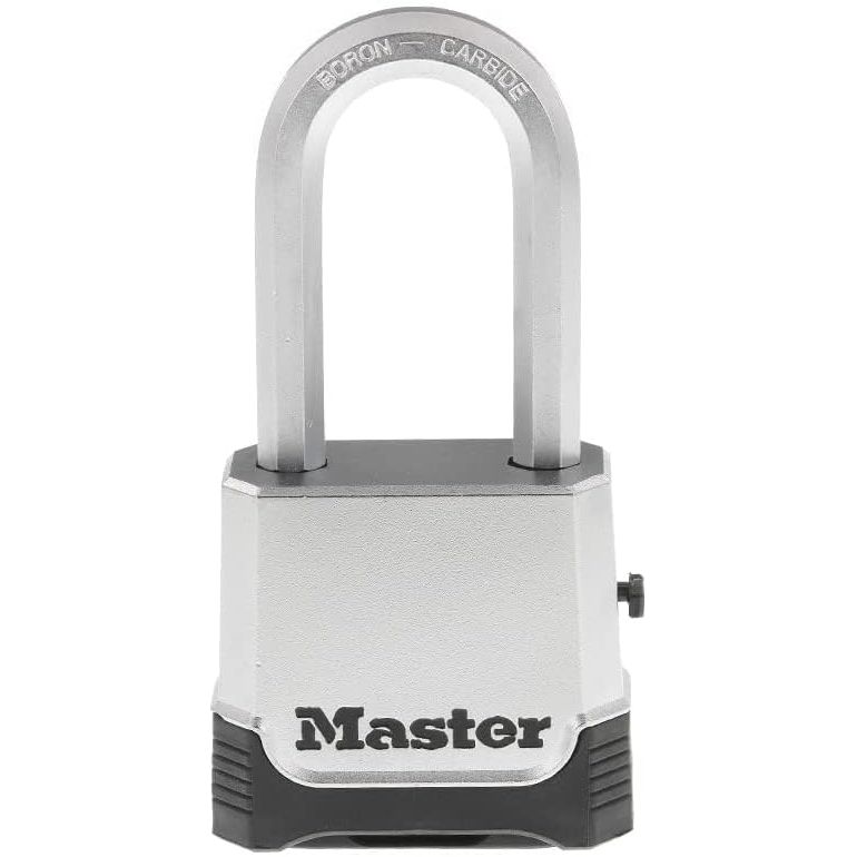 Buy now Master Lock Silver Outdoor Combination Lock, Heavy Duty Weather Resistant Padlock with Resettable Code and Cut Resistant Boron Carbide Shackle for Outdoor Use, M176XDLH 1 Pack at indiglob india