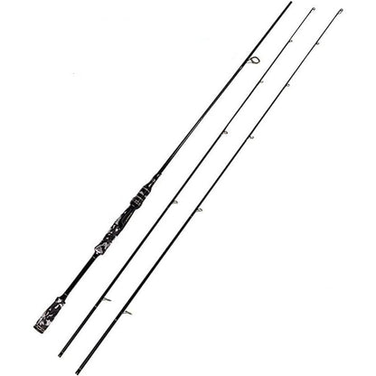 2 Piece 7 Feet Spinning Rod 24 Ton Carbon Fiber Spincasting Fishing Rod with 2 Tips - Medium and Medium Heavy Portable Spin Bass Fishing Rod