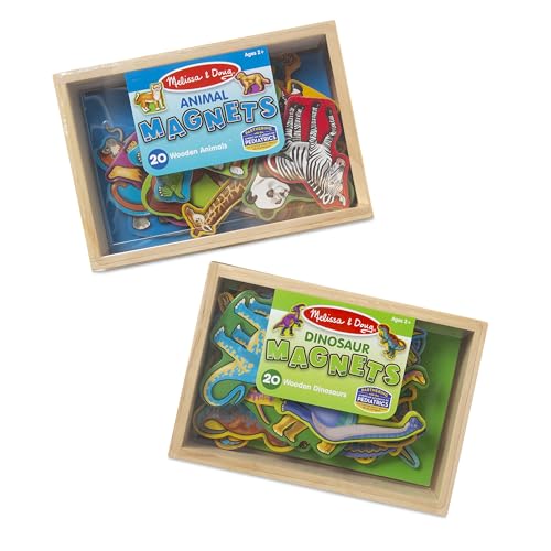 Buy now Melissa & Doug Wooden Magnets Set - Animals and Dinosaurs with 40 Wooden Magnets at indiglob india