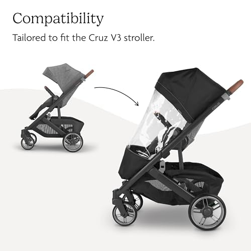Buy now UPPAbaby Performance Rain Shield for Cruz V3 - Waterproof and Windproof Coverage - Ventilated Design - Quick Attachment - Easy Access to Child at indiglob india