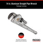 Buy now RIDGID 31095 Model 814 Aluminum Straight 14" Plumbing Pipe Wrench, Silver, Made in the USA at indiglob india